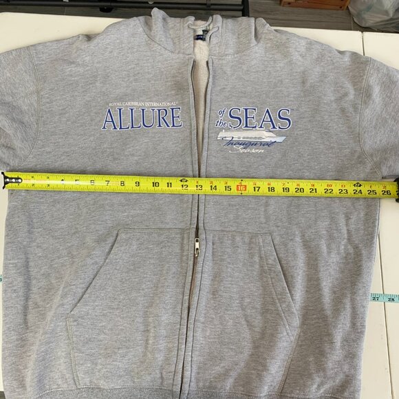 Crown And Anchor Sweater Adult 2X Gray Hoodie Royal Caribbean Allure Of The Seas - Picture 6 of 8
